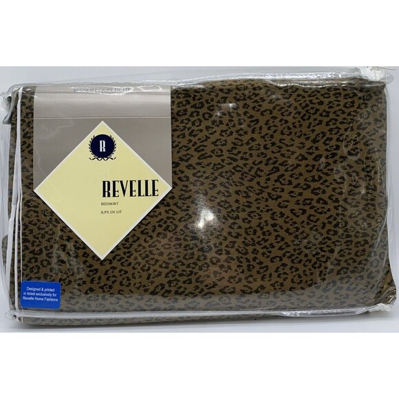 Revelle New Leopard Animal Print King Bed Skirt Egyptian Cotton Sateen 6621J2 - Picture 9 of 9